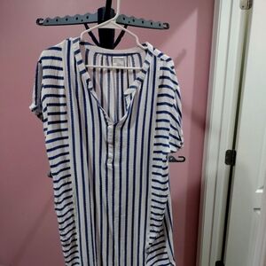 Nottibianche Striped Blue and White Women's Dress